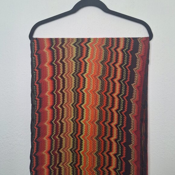 Cotton On Boho Scarf Multicolor 70 X 22 Knit Colorful Artsy Retro 70s - Picture 8 of 12